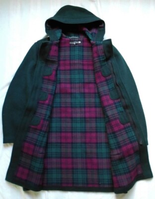 Vintage 80s Brooks Brothers Wool Hooded Duffle Coat 44 Made in