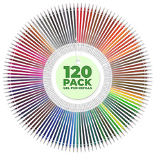 120Pcs Gel Pen Refills - Glitter Gel Pens for Coloring Metallic Gel Pens Colored