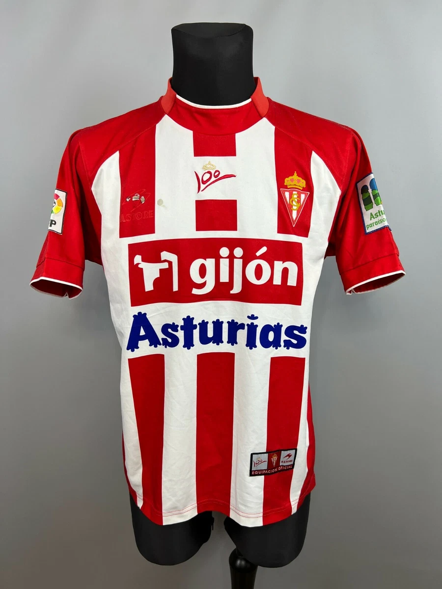 SPORTING GIJON 2005 2007 HOME SHIRT FOOTBALL SOCCER JERSEY ASTORE MENS SIZE  S