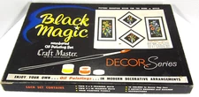 Vtg 50/60s CRAFT MASTER Black Magic PBN Unused Floral Group Paint By Numbers Set