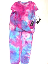 Girls Kidtopia Dark Tie-Dye 2PC. Set Sizes 10/12 & 14