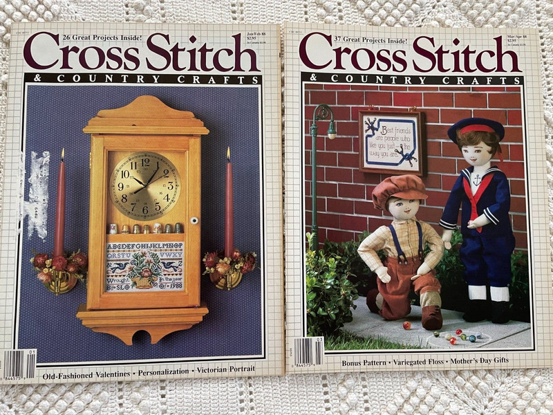 Cross Stitch & Country Crafts Magazine Jan/Feb & Mar/Apr 88