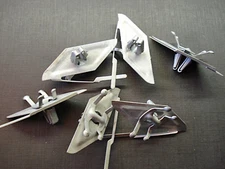 6 pc NOS fender quarter door moulding clips for 1-1/2" to 2" moulding fits Ford