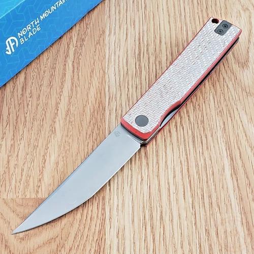 North Mountain Blades Kaiken Folding Knife 3.5" SLD-Magic Steel Blade CF Handle