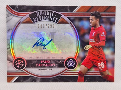 #1/299  Fabio Carvalho Liverpool Portugal 2023 Topps Museum Rookie Autograph!