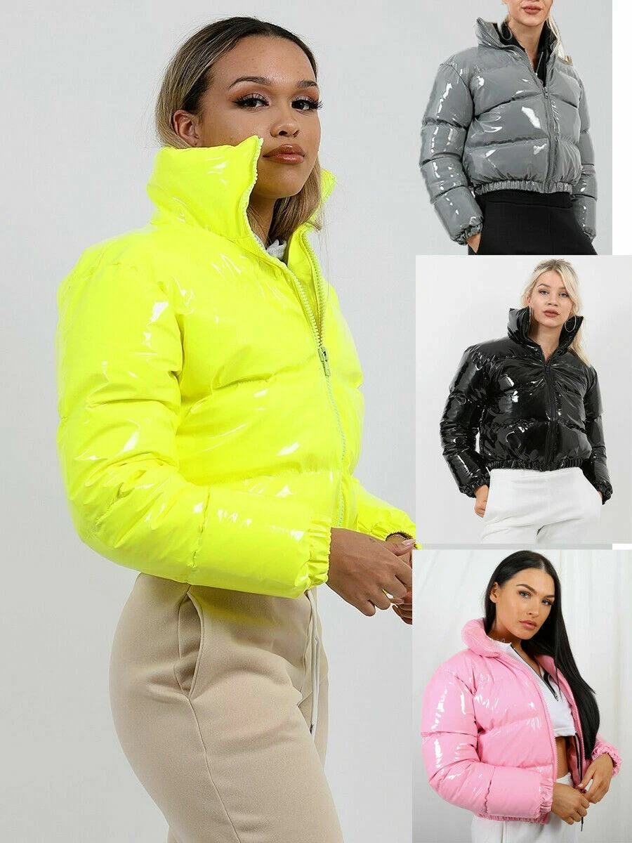 Vinyl puffer jacket pink 2025