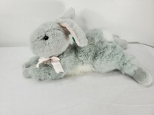 14" Gray White Easter Bunny Stuffed Plush Beanbag Toy Animal