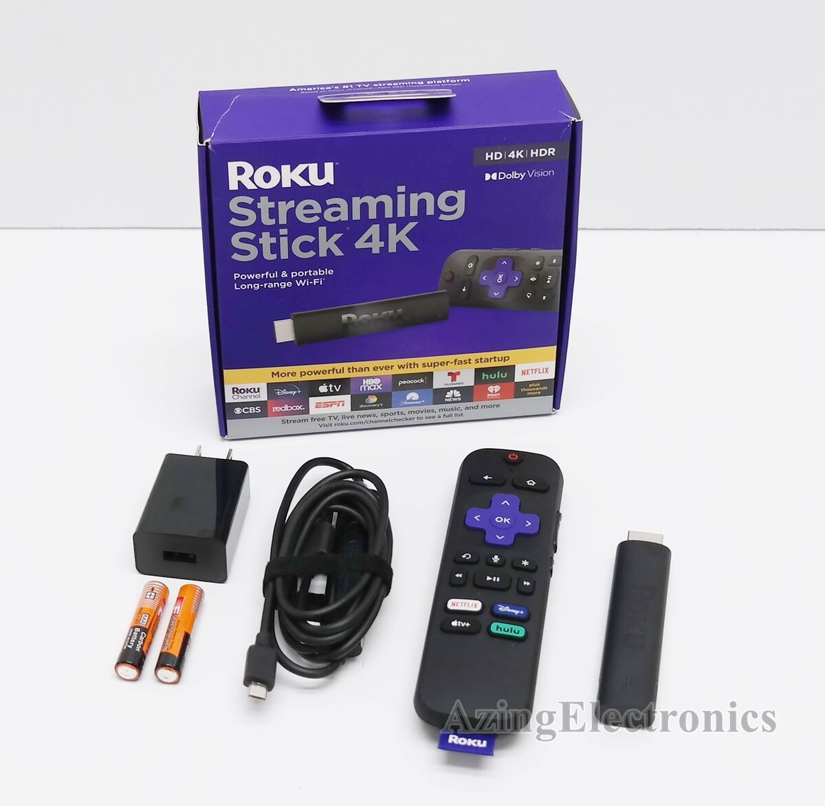 Roku Streaming Stick 4K 3820R (3820X) 4K Streaming Device w Roku Streaming Stick 4K 3820R (3820X) 4K Streaming Device w
