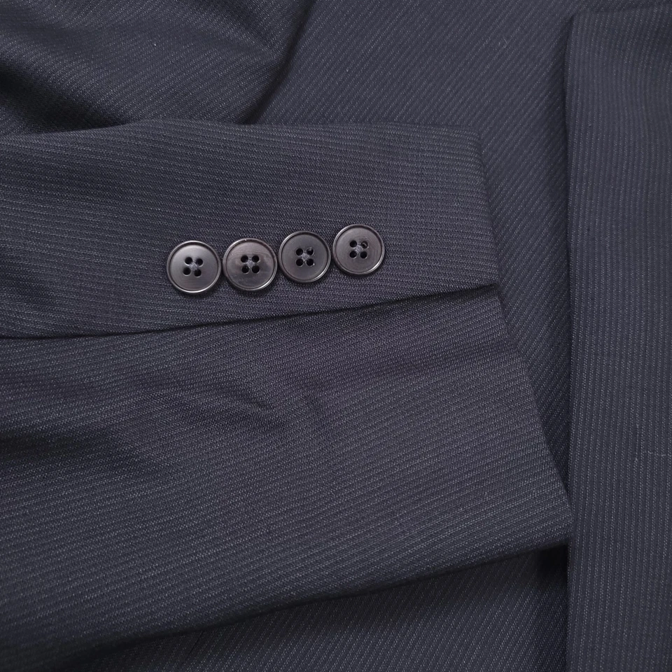 $475 Armani Exchange Gray Pin Stripe Modern Fit Suit Jacket Blazer Mens Size 42L - Image 3 of 4