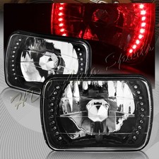 7x6 H6014 H6052 H6054 Sealed Beam Red Led Black Housing Clear Headlights Lamp 7x6 H6014 H6052 H6054 Sealed Beam Red Led Black Housing Clear Headlights Lamp