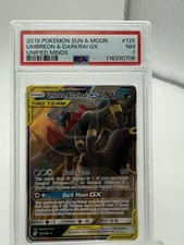 2019 Pokémon Sun And Moon Umbreon & Darkrai GX Unfied Minds #125 PSA 7