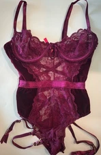 Seven Till Midnight S Bodysuit Pink Lace Glam Lingerie Sexy 