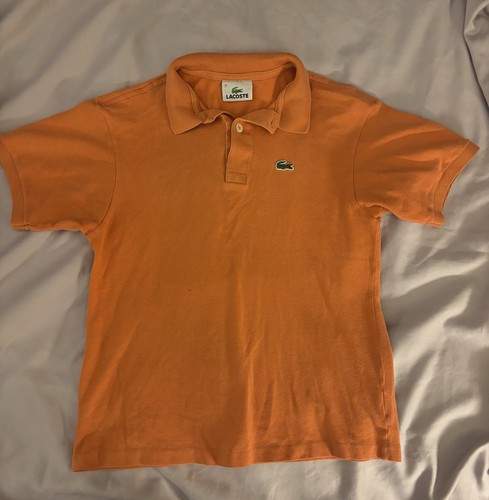 Lacoste Youth Boys Polo Shirt Size 12 Orange