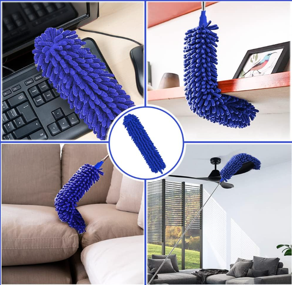 Juego de 8 plumeros de microfibra telescópicos de 100" para techos y ventiladores 4