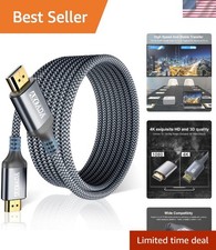 15FT High Speed HDMI Cable 2.0 - Exquisite 4K HDR Picture Quality, Tangle-Free