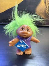 Vintage DAM Norfin Troll Doll Style 520 Green Hair Purple Outfit Tag 5