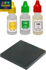 10K/14K/18K Gold Test Acid Solutions Tester Kit Detect Metals Scrap Jewelry + PR