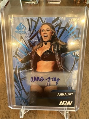Anna Jay AEW 2025 Upper Deck SP Game Used Auto #1 BLUE SIGNATURE