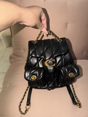 Women s Coach Tabby Backpack Quilted - Black