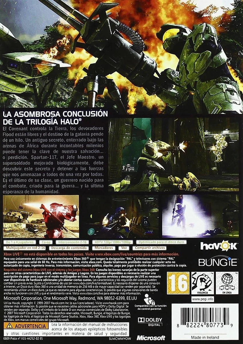 Halo 3 (Classics) Juego para Consola Microsoft XBOX 360 [PAL ESPAÑA]