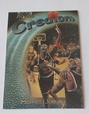 MICHAEL JORDAN #287 EMBOSSED 1997-98TOPPS FINEST,GREAT LOOKING 