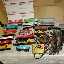 Ho Tyco Train Set Locomotive Santa Fe Track Lot Transformer Civil War Engine