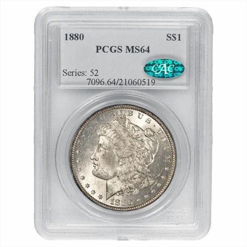1880 Morgan Silver Dollar $1 PCGS MS 64 CAC