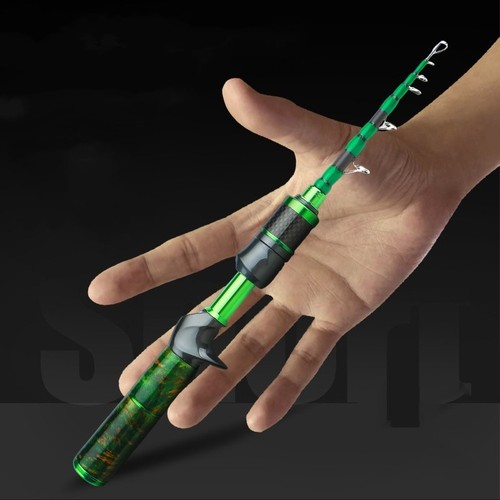 Canna da Pesca Telescopica Fibra di Carbonio Ultraleggera Spinning Casting Esca Palo Viaggio - Foto 2 di 55