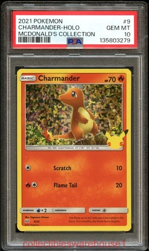 Pokemon Mcdonalds Charmander Holo 9 PSA 10