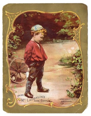 1880-90s - W. F. McLaughlin & Co Glazed Coffee Chicago Il Large Card- XL2G