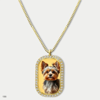 Stunning Cute Yorkie Yorkshire Terrier Dog Fashion Pendant Necklace Chain Printe