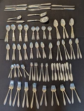 King Edward Silverplate Flatware National Silver Co 98 Pieces Service for 8