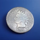 Collectible Antique Post US Civil War Era Indian Head Cent - 1866 -
