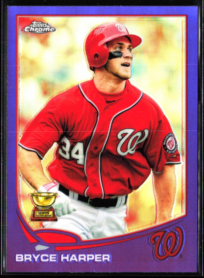 Bryce Harper 2013 Topps Chrome Purple Refractor #220 Washington Nationals