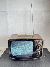 RCA 12 Vintage B W Portable TV 1976 AU127M Works Plug-In Battery Untested