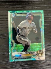 2021 Bowman Chrome Sapphire Teal #BCP204 Brewers Garrett Mitchell /99