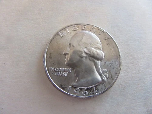 1964-P  Washington Silver Quarter Circulated Cond.  AU+  [ACTUAL COIN] #5