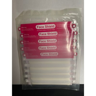 10 Pack HD Face Shield Protection Anti-Fog Clear Safety Mask Foam Headband