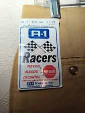 NEW NWT Vintage 60s 70s A1 The Action Man Slacks Racers Pants USA 31"/33"