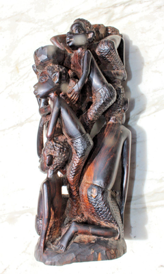 Makonde Ujamaa Family Tree of Life Sculpture Hand Carved Kenya