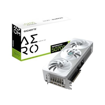GIGABYTE AERO GEFORCE RTX 5070 TI 16GB GRAPHICS CARD GV-N507TAERO OC-16GD WHITE