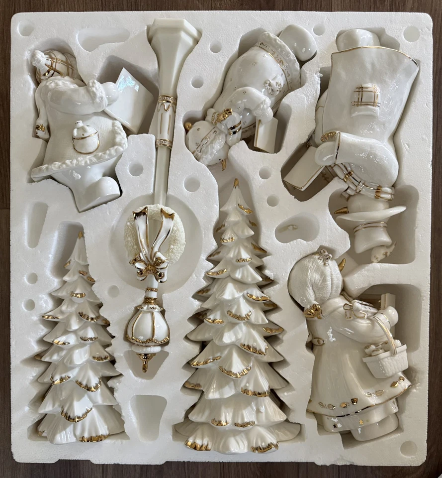 Members Mark Large 7 Piece Snowman Choir Porcelain Figures Excellent No Damage - Image 2 of 4