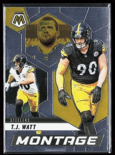 T.J. Watt 2025 Panini Mosaic Montage #28 Pittsburgh Steelers