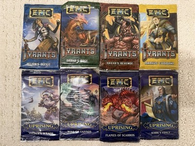 8 Epic Card Game Expansion Lot Tyrants And Uprising (White Wizard Games)