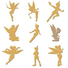 Fairy Tale Peter pan and Tinkerbell Characters MDF laser cut SHAPE CRAFTING