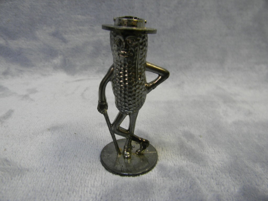 VINTAGE 1960'S MR. PEANUT PLANTERS 3-3/8 INCH SLIVER PLASTIC SALT