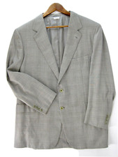 Brioni Bespoke Super 150s Wool Fine Glenplaid Windowpane 2 Button Blazer