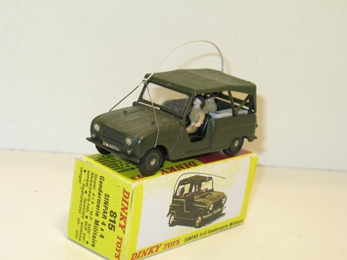 Dinky Toys Renault 4L Gendarmerie Sinpar Militaire + Fixe Antenne + Ant. Grise B - Picture 5 of 9