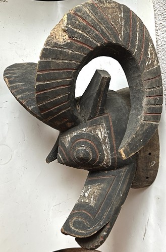 Bwa Vintage wood Ram mask from Burkina Faso or Nunuma / Nuna Africa Sculpture - Picture 7 of 24
