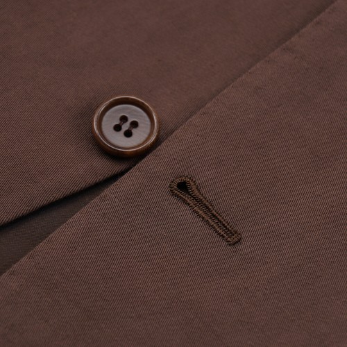 Kiton Classic-Fit Chocolate Brown Twill Linen and Cotton Suit 38R (Eu 48) - Picture 5 of 11